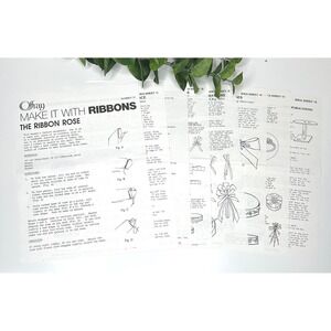 Amity Publications Offray Make It With Ribbons Crafting Guide Booklets Vintage